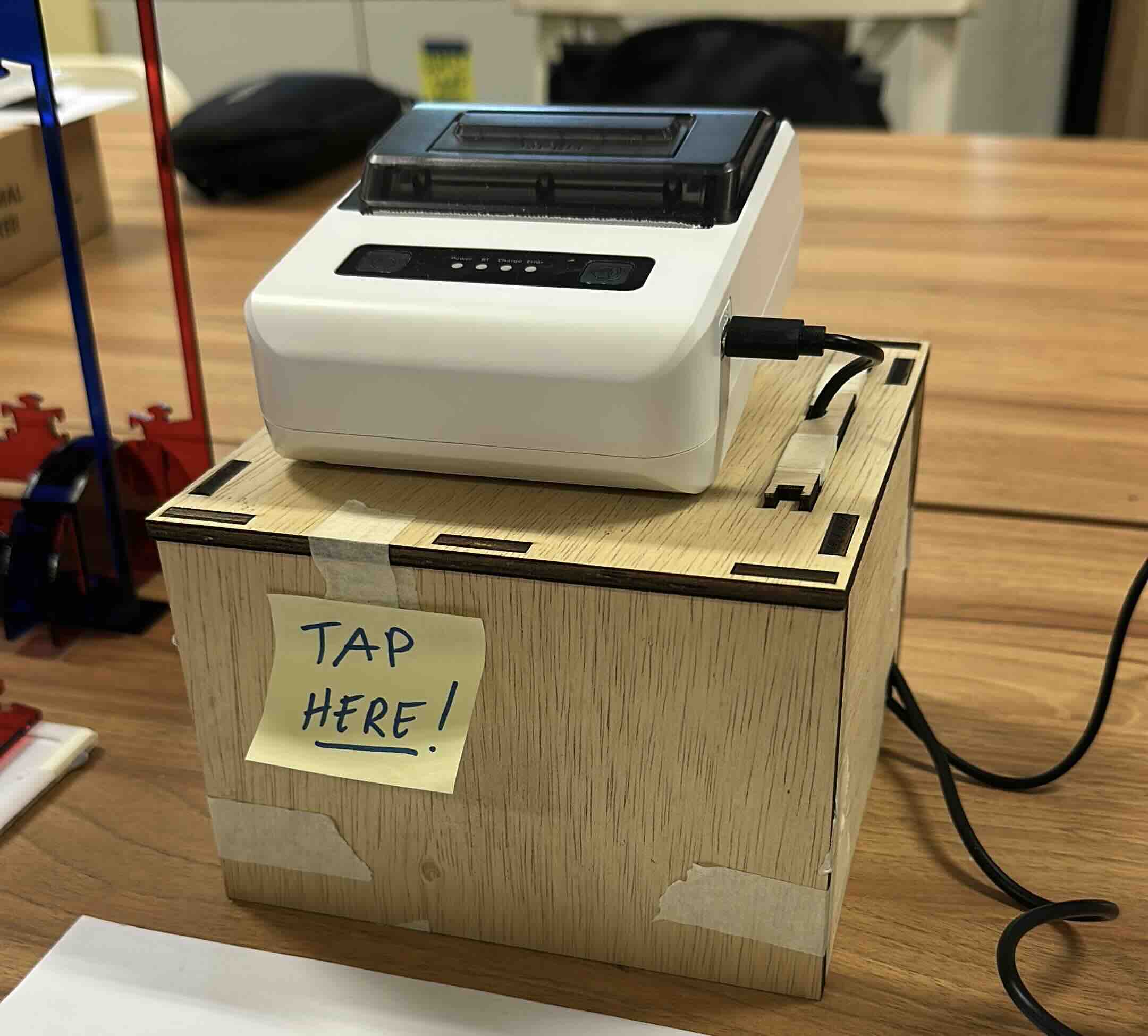 Cover image of the thermal printer setup