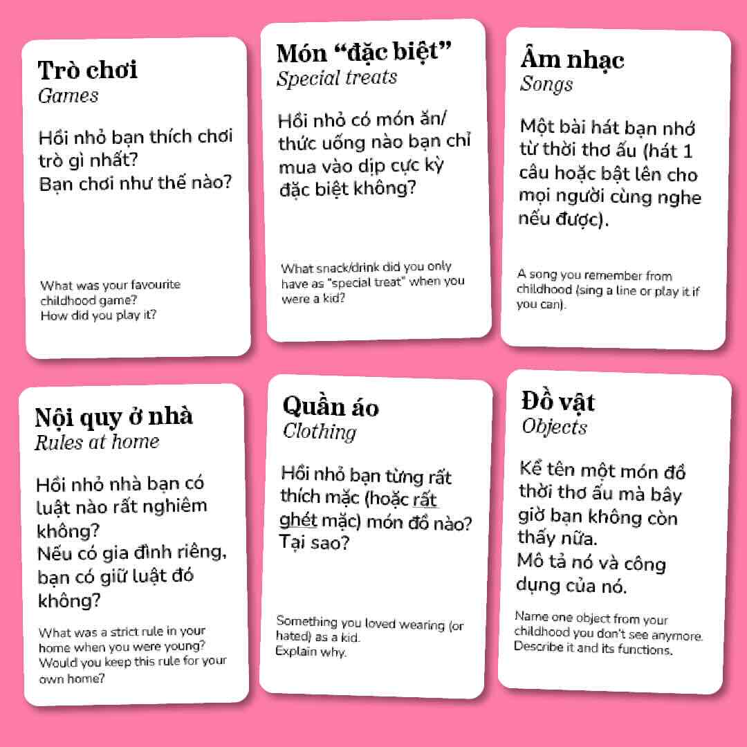 Some cards from the first deck
